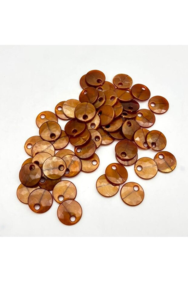 Taba-Golden Color 2 cm Sequins 100 Gr (Pearl-Looking Plastic)
