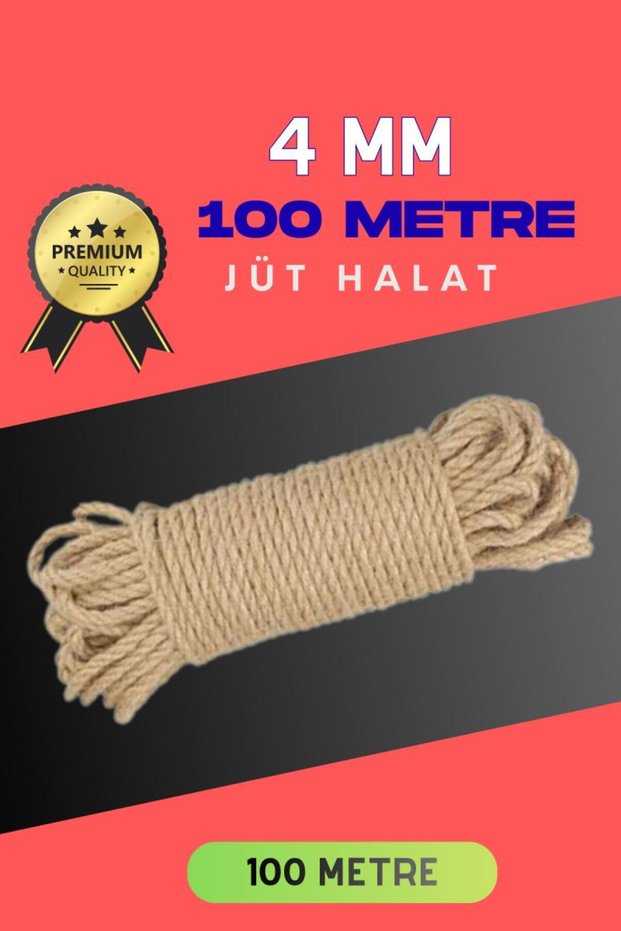 4 mm 100 Meters Jute Rope Decorative Straw Twine Tether Ornament