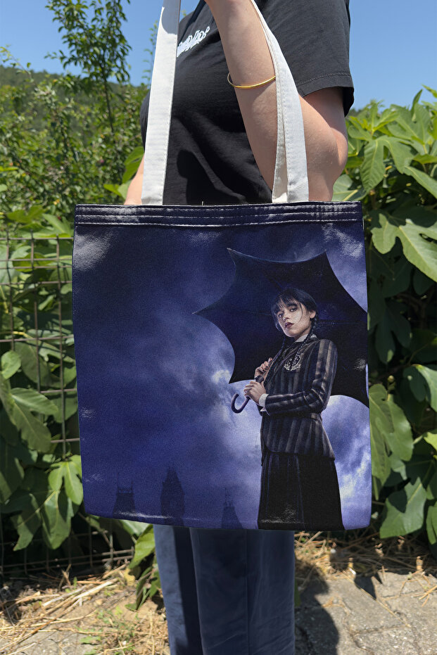 Wednesday V1 Double Sided Summer Winter Canvas Print Tote Bag Tv Series