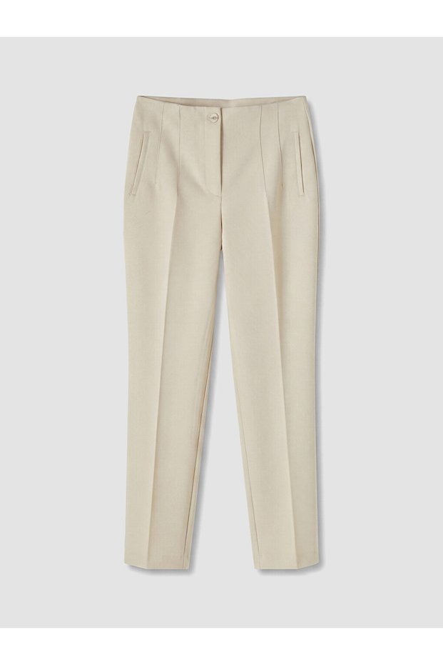Lcwaikiki Classic Pleated Women's Fabric Trousers
