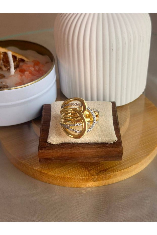 Women's Steel Zircon Stone Interchangeable Ring |   Gold Silver Color Adjustable Tarnish Resistant