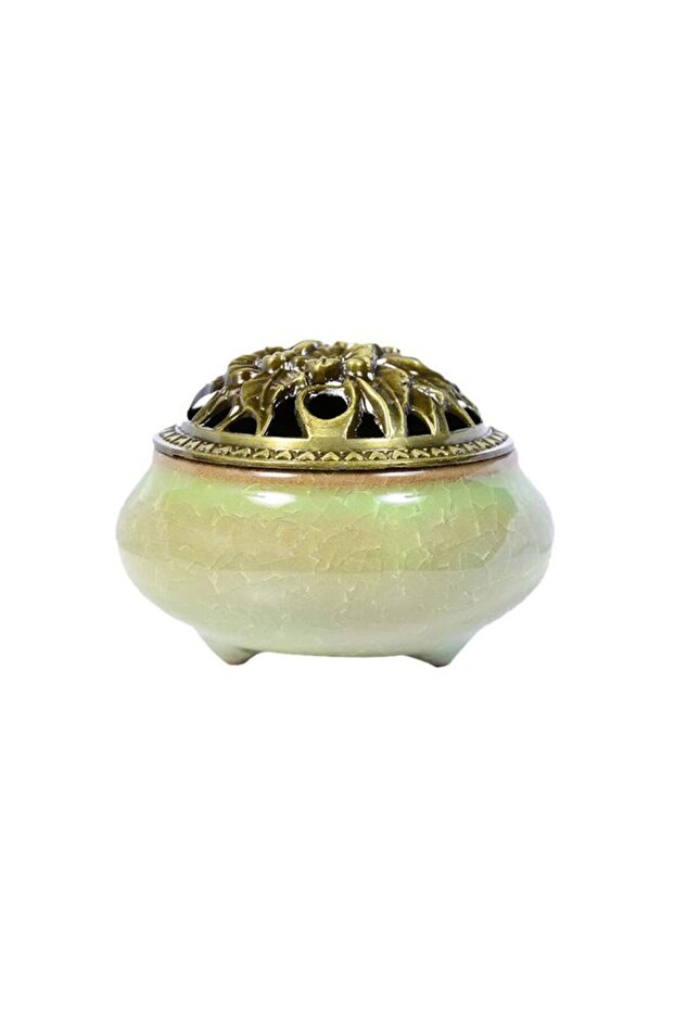 Incense Burner Green 8.5x4.6 cm