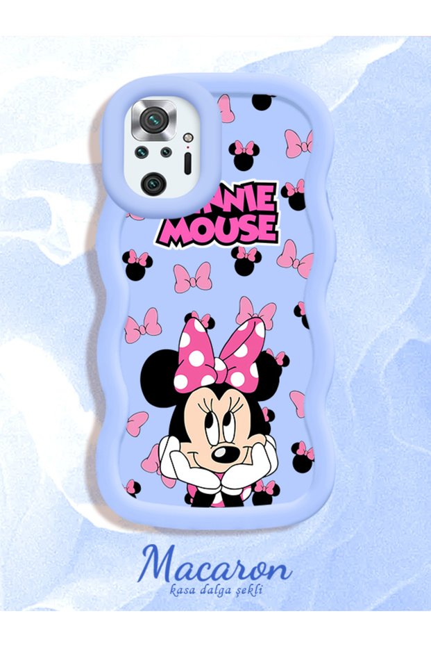 Redmi Note 10 Pro Compatible Wavy Frame Mouse Cartoon Patterned High Quality Silicone Phone Case