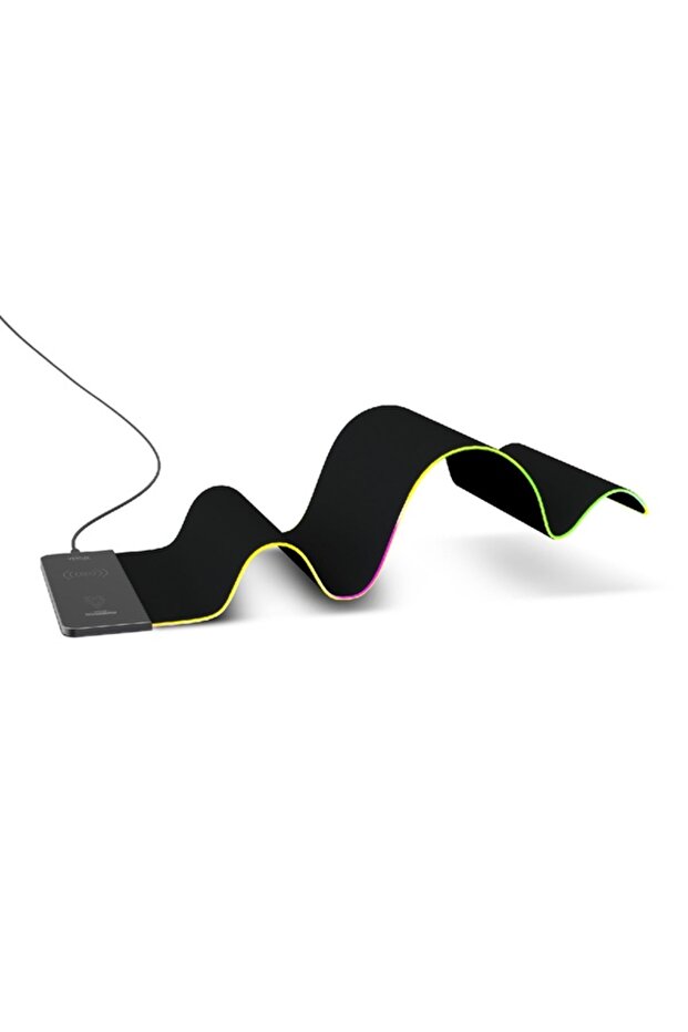 RaftPad-Qi Anti- Friction Led Gaming Mouse Pad with 15W Wireless Charger