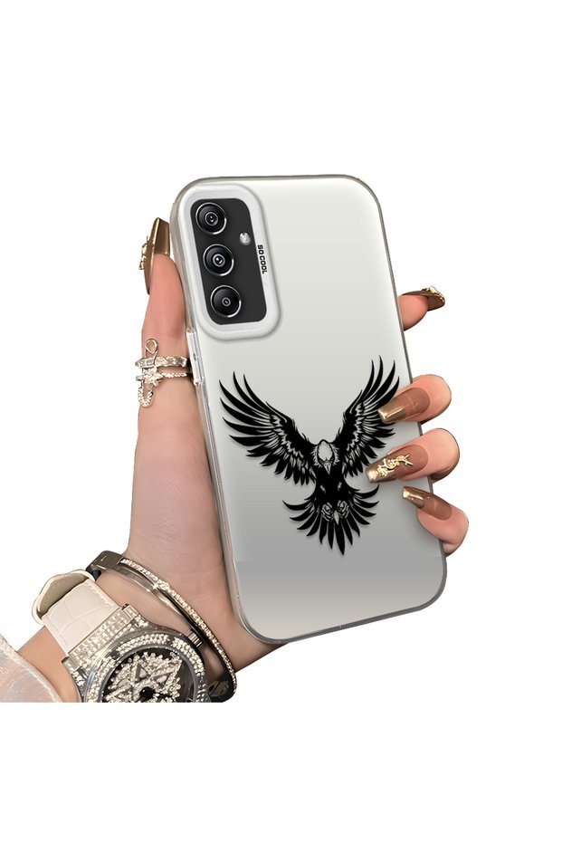 Samsung Galaxy A24 Compatible Hard Acrylic Back Silicone Edge Lens Protection Case