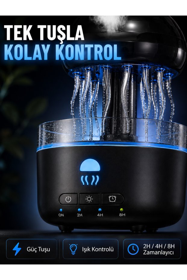 Preminium USB Powered Jellyfish Air Humidifier Quiet Steam Machine with 7 Colors Rgb Lighting