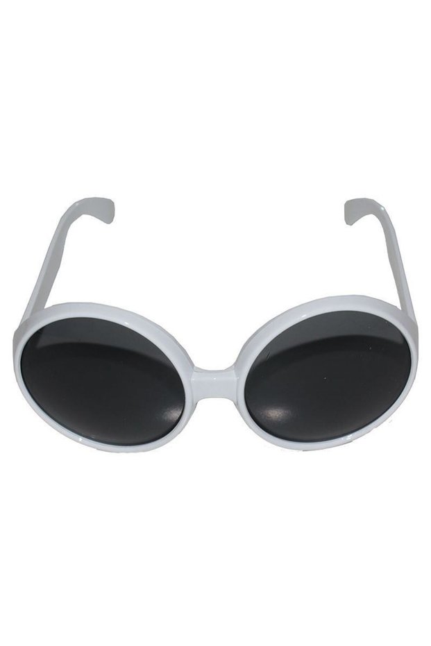 80S White Color Nostalgia Greenwood Party Glasses