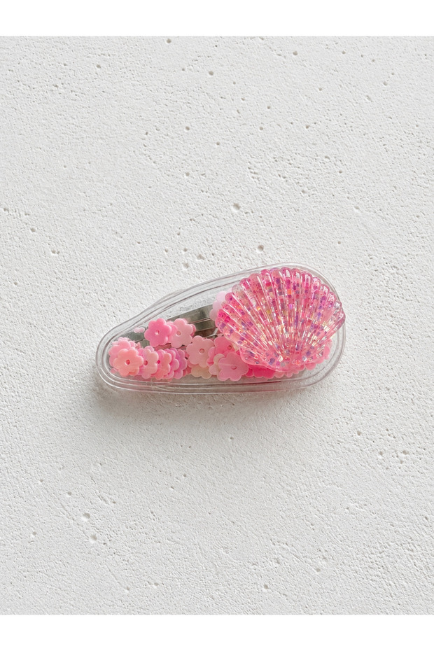 Pink Mussel Shell Sequined Softshell Soft Snap Fastener Baby/Child Buckle