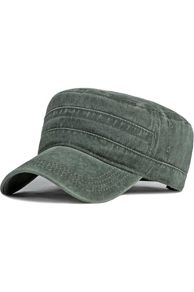 Baseball Cap Sun Hat Low Brim Adjustable Military Style 100% Cotton Unisex Baseball Cycling Running Military Green