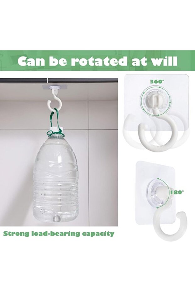 Suitable for Pieces Self-Adhesive Hanging Hook 8.5x7.5cm Ceiling White Plastic Mosquito Net