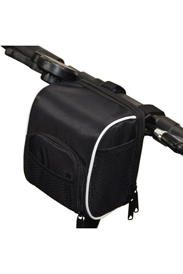 Bicycle handlebar bag - Frame bag - Waterproof with rain cover - Large capacity with mesh pockets - Road bike handlebar bag