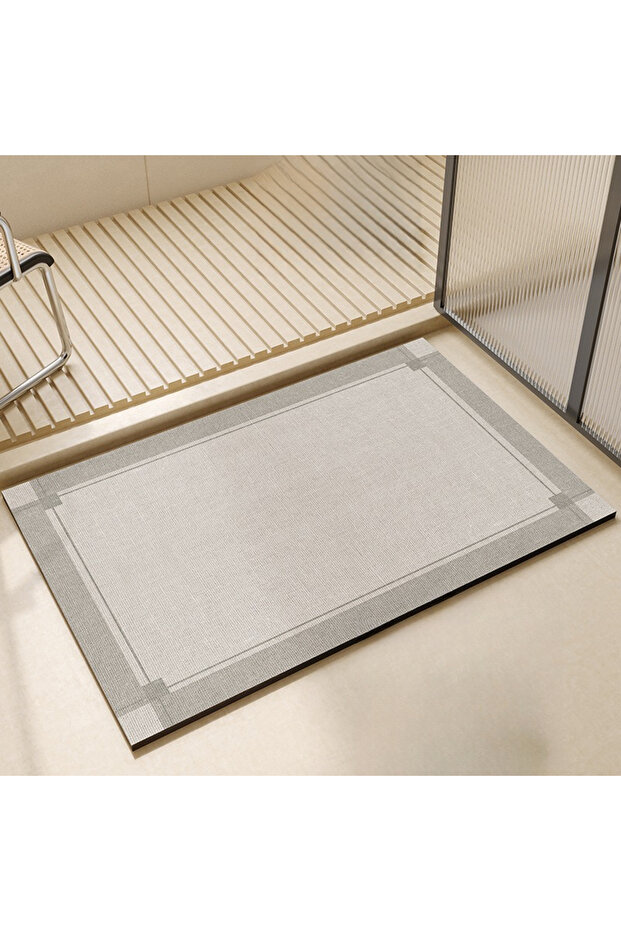 Bathroom mat, 40x60cm, non-slip, thick, bathroom floor carpet, soft absorbent bathroom mat, household non-slip quick-drying mat, style 1