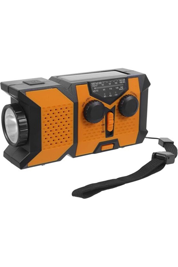 Portable emergency radio manual charger LED flashlight Multifunctional camping emergencies Battery-free charging activities