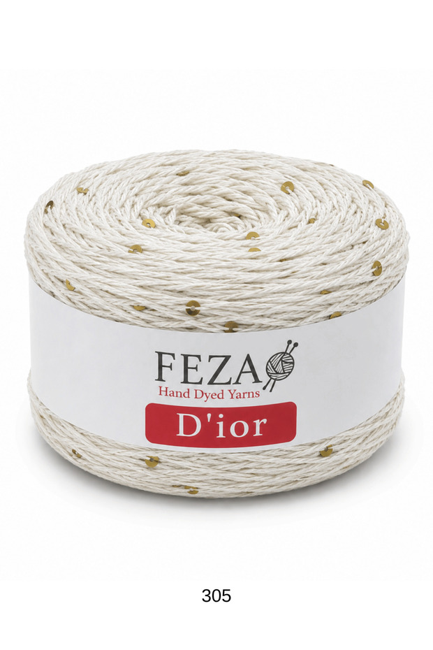 D'Ior Glittery Sequin Knitting Yarn 100 Gr 310 Meters Cotton Hand Knitting Yarn โ Bandana - Shawl Etc. Accessories