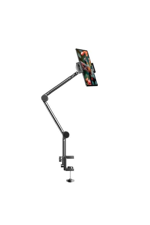 Octo Hold Bed & Desk Mount Holder with Multi-Axis Adjustable Aluminium Arms, 360° Rotating Spiral Lock Clamp for 4.5-13.5" Phones & Tablets - TR-HO5841