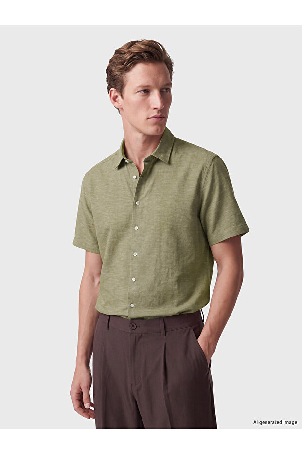 Southblue Green Loose Fit Men's Shirt