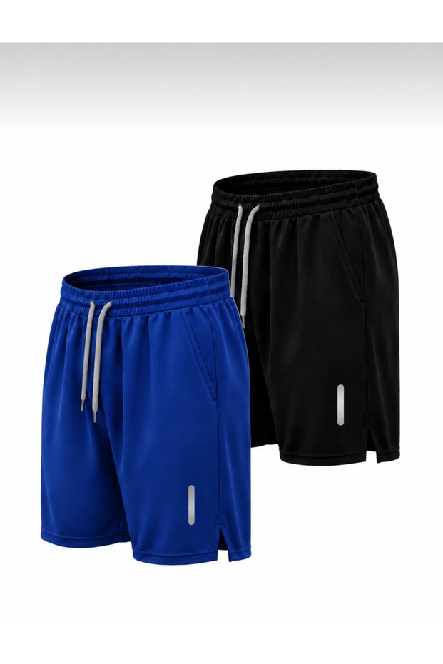 2-Pack Breathable Fabric Fitness Tennis Sports Shorts