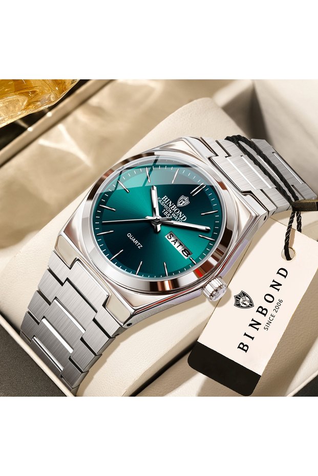 7 BINBOND Luxury Quartz Watches for Women Luminous Waterproof Auto Date Week Display Women's Watch R