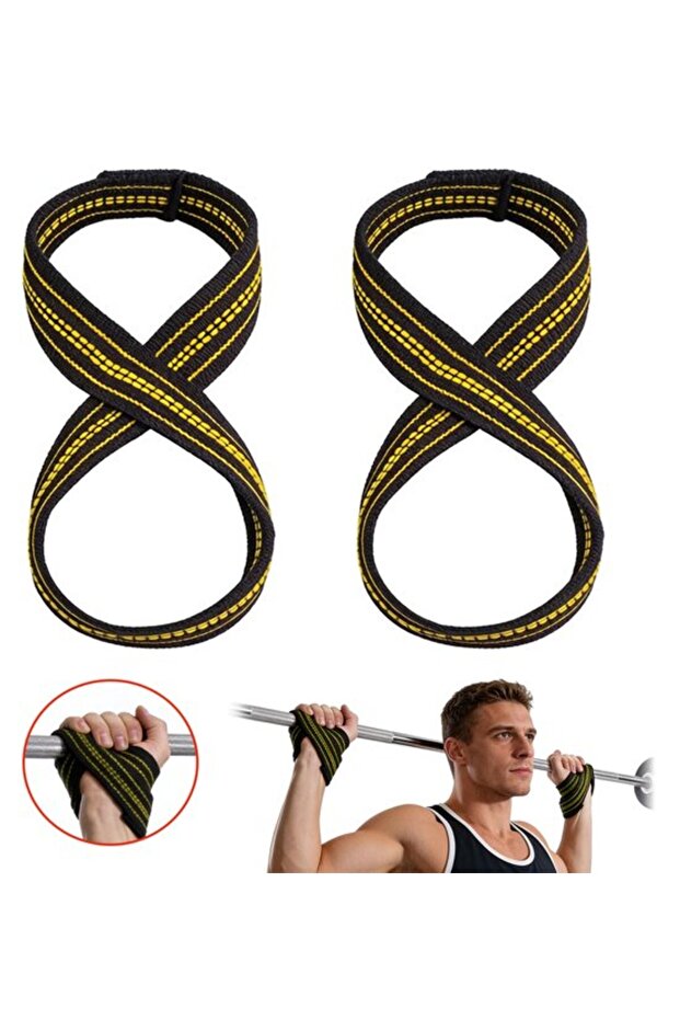2 figure-eight wristbands 30x3.8cm.