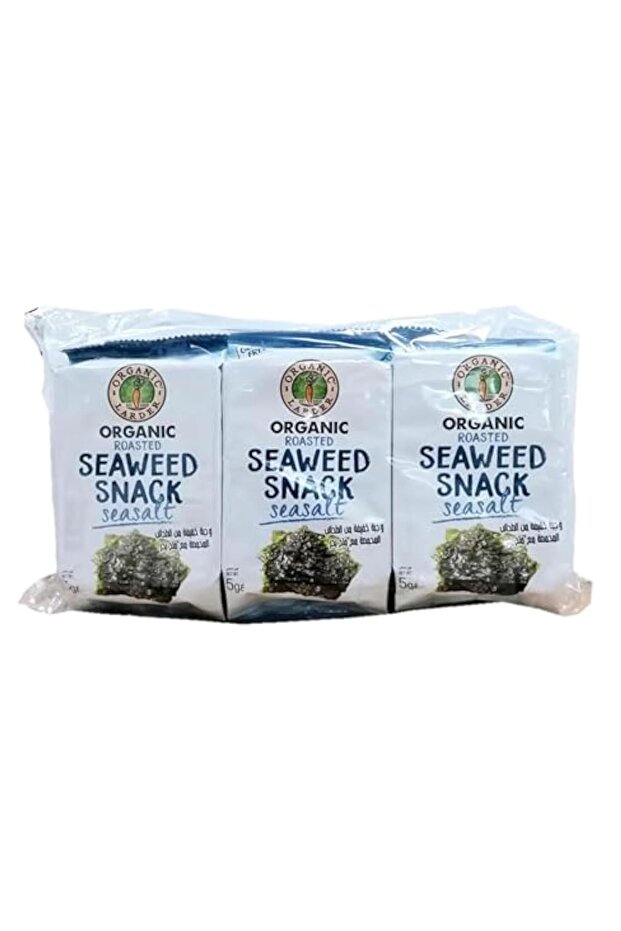 Roasted Seaweed Snack Seasalt - Gluten Free, Pack of 6 - 5g Per