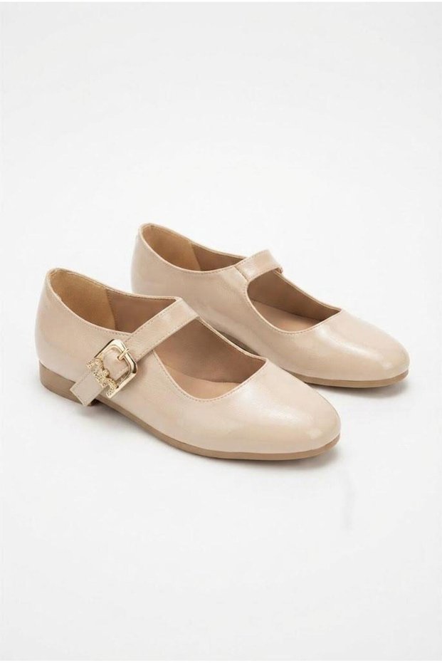 20861 Comfortable, Stylish, Elegant Women's Ballerinas with Buckle Detail on the Toe