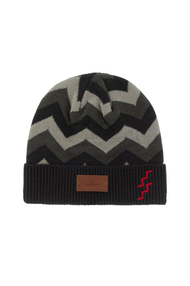 Khaki Men's Knitwear Stretchy Beret - Double Layer, Soft & Winter Logo