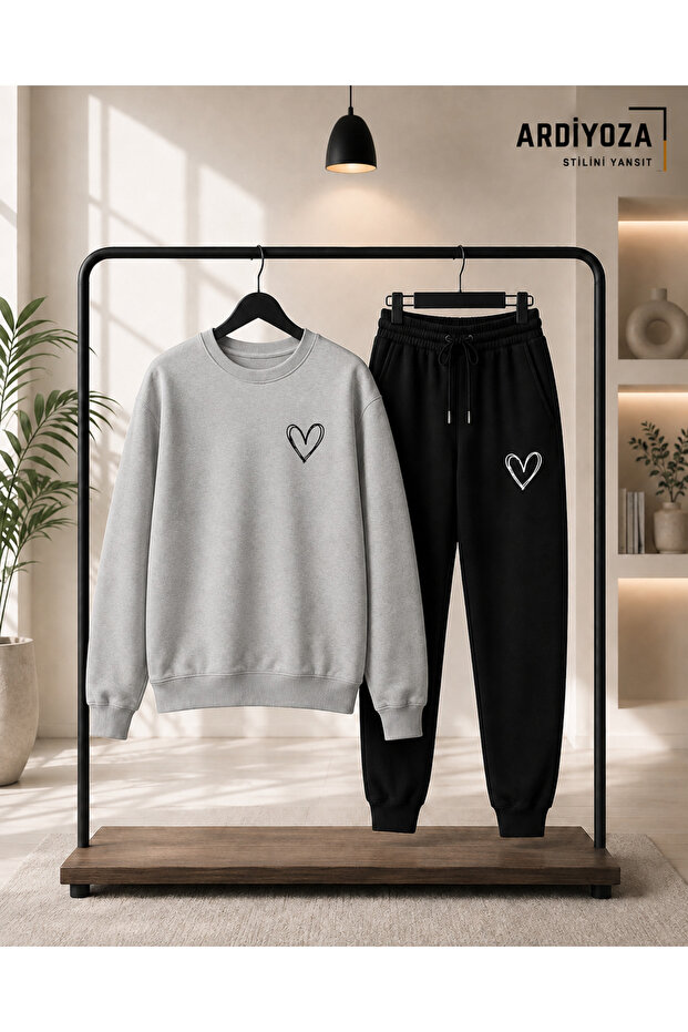 2-Piece Zero Collar Printed Winter Set