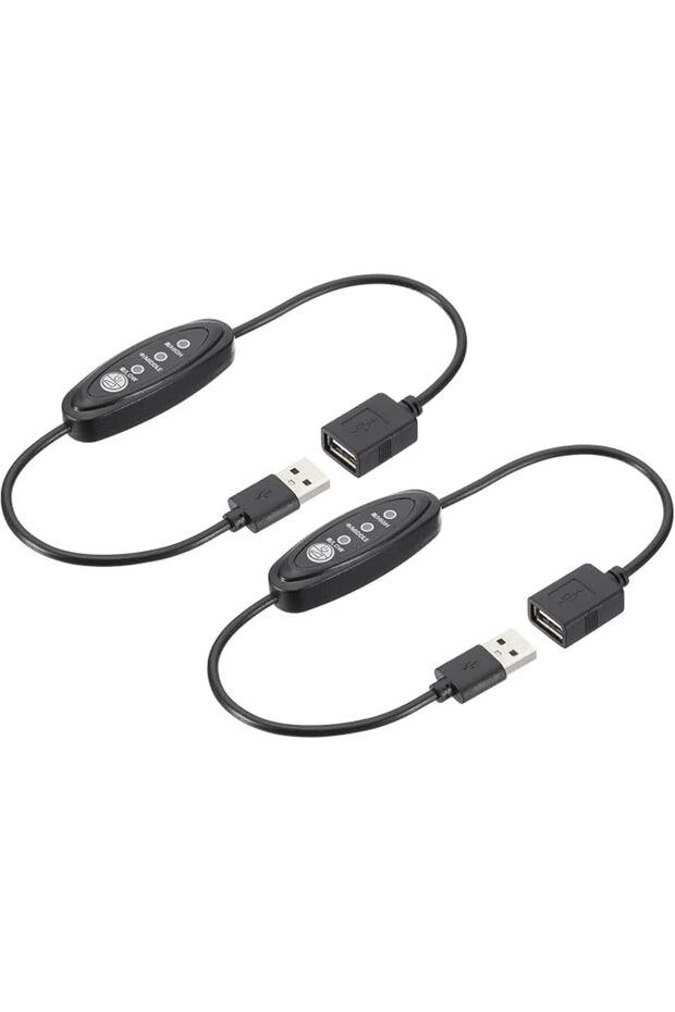كابل تمديد USB قابل للتعديل السرعة، سلك طاقة بتحكم ثلاثي السرعات، موصل أنثى إلى ذكر مرن