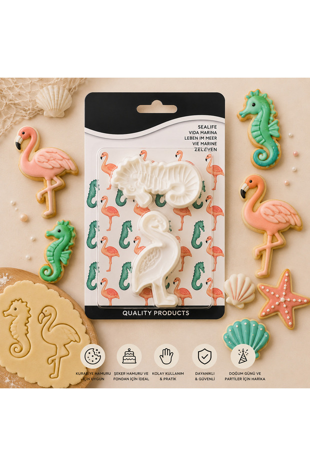 Patterned Cookie Mold and Fondant Cutter Set – Shaped Cake Decorating Mold