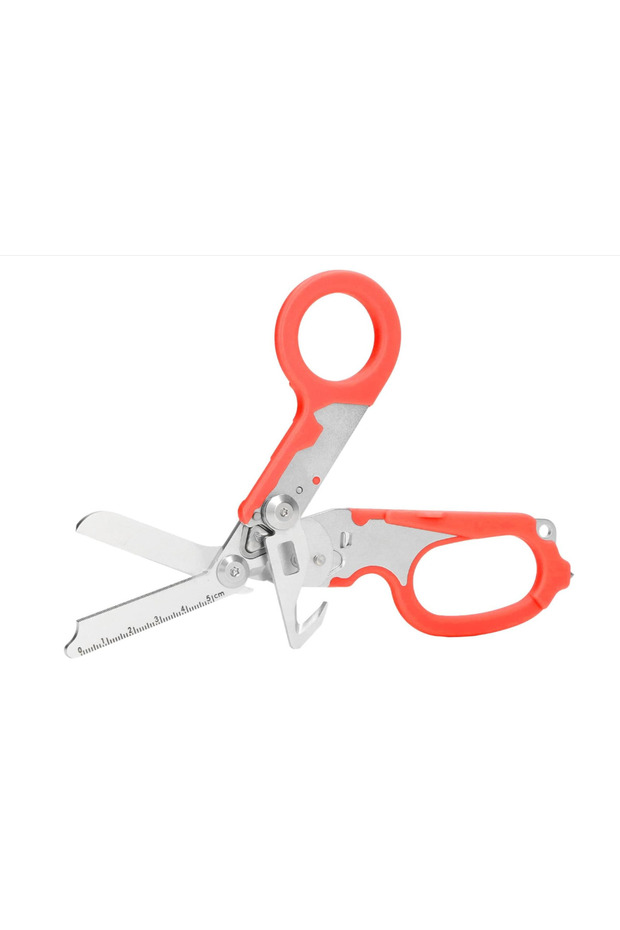 Travel Scissors, Stainless Steel Windbreakers with Clear Scale Foldable Scissors Cutter Key Hand Tool for Outdoor