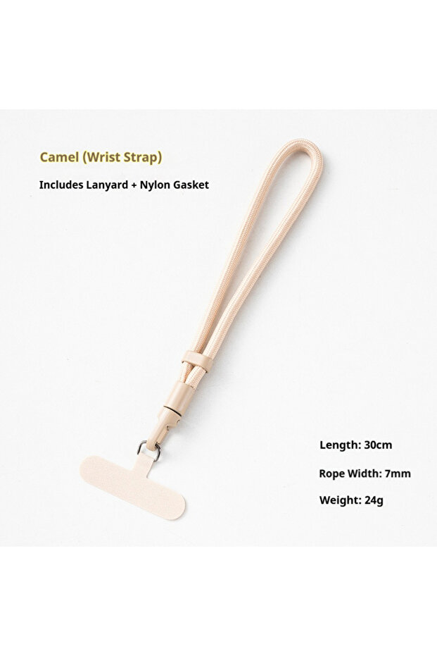 Camel Adjustable Safety Anti-Lost Mobile Phone Lanyard Wrist Strap with Gasket Hanging Chain Durable