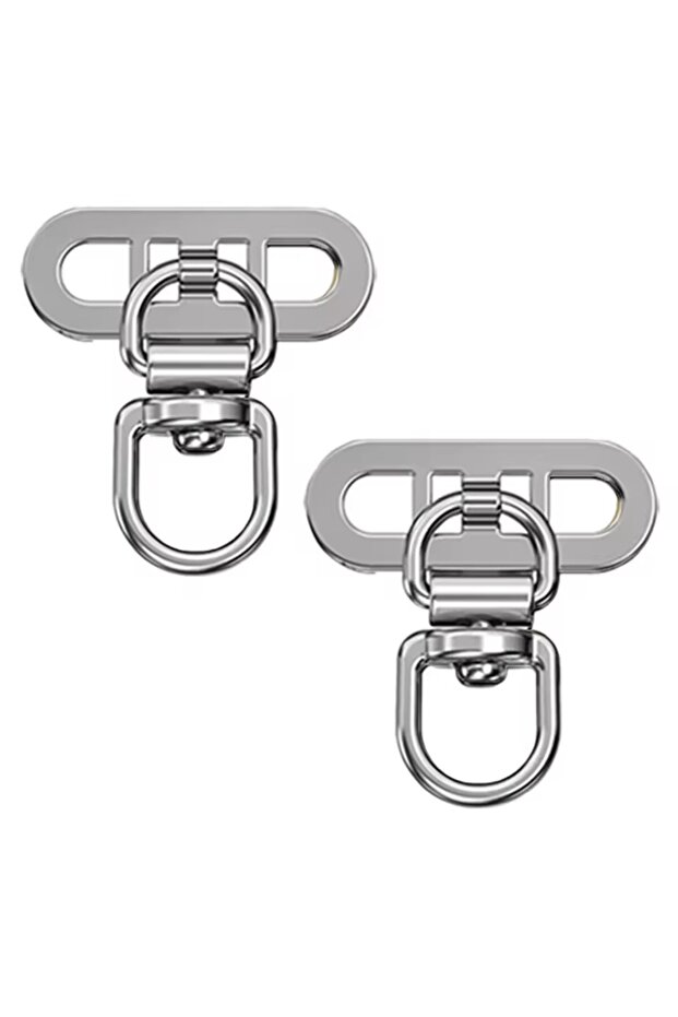 2Pcs Silver Mini Phone Tether Tab 360° Rotatable Ultra-thin Universal Stainless Steel Phone Lanyard