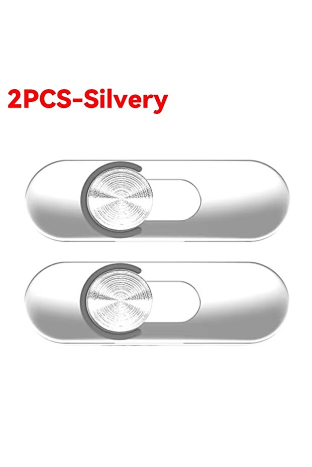 2PCS-Clear Silvery Metal Sliding Webcam Cover Laptop Camera Cover Slider Phone Antispy for iPad PC M