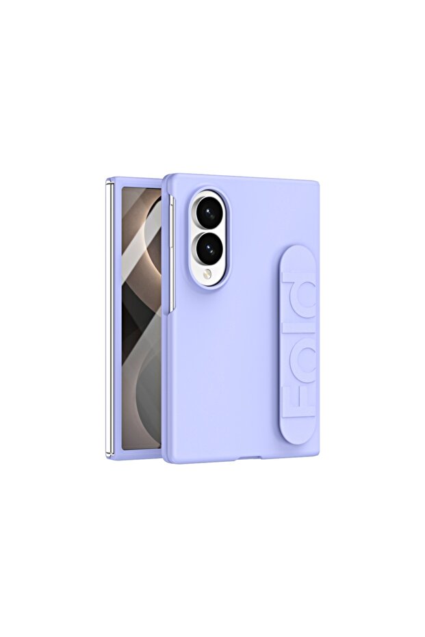 Galaxy Z Fold 8 Purple Luxury Matte Elastic Wristband Case for Samsung Galaxy Z Fold 8 Ultra Wide 7