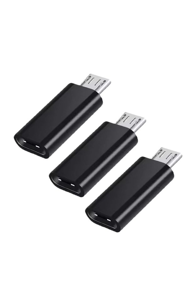 Black 3pcs Mini Type C To Micro USB Android Charging Adapter Converter for Samsung Xiaomi Huawei Usb