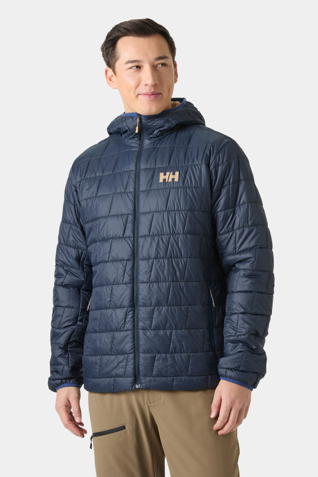 Men's Lifaloft Padded Hooded Navy Blue Coat
