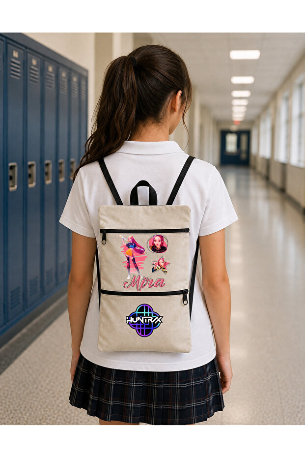 Huntrix Mira,Rumi Zoey Designed Canvas Premium Quality Premium Print College School Backpack