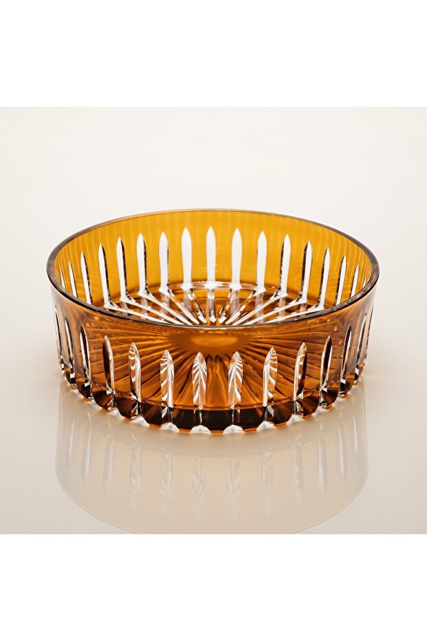 Crystal Cut Decor Sandra Presentation Bowl - Glass Bowl 25cm