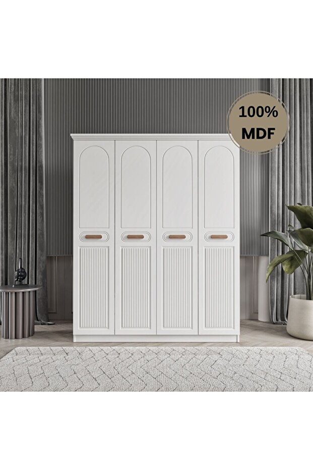 Pera 4 kapak MDF gardırop