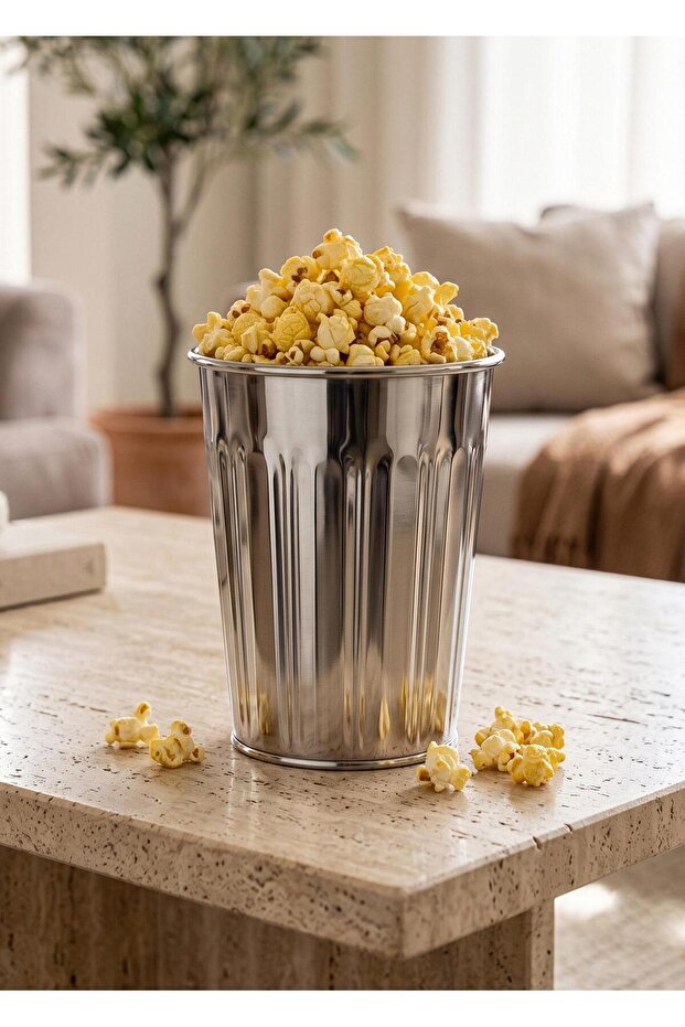 Chips and Popcorn Bowl Chrome 16 cm