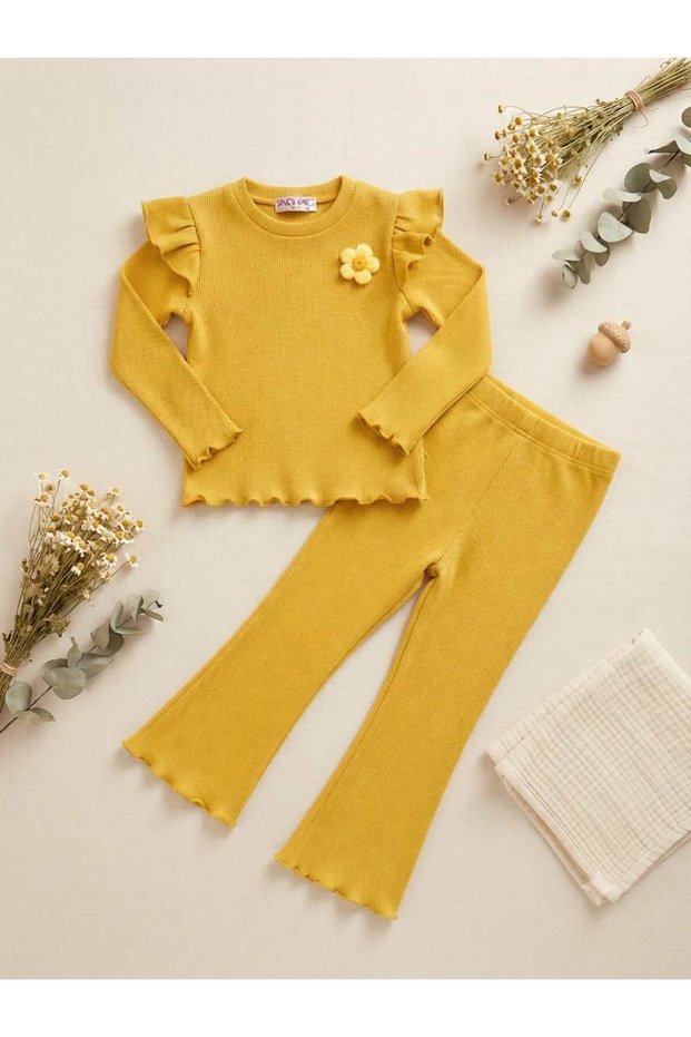 Girls' Camisole Set Long Sleeved Blouse and Spanish-Style Pants Nursery Primary School Kindergarten