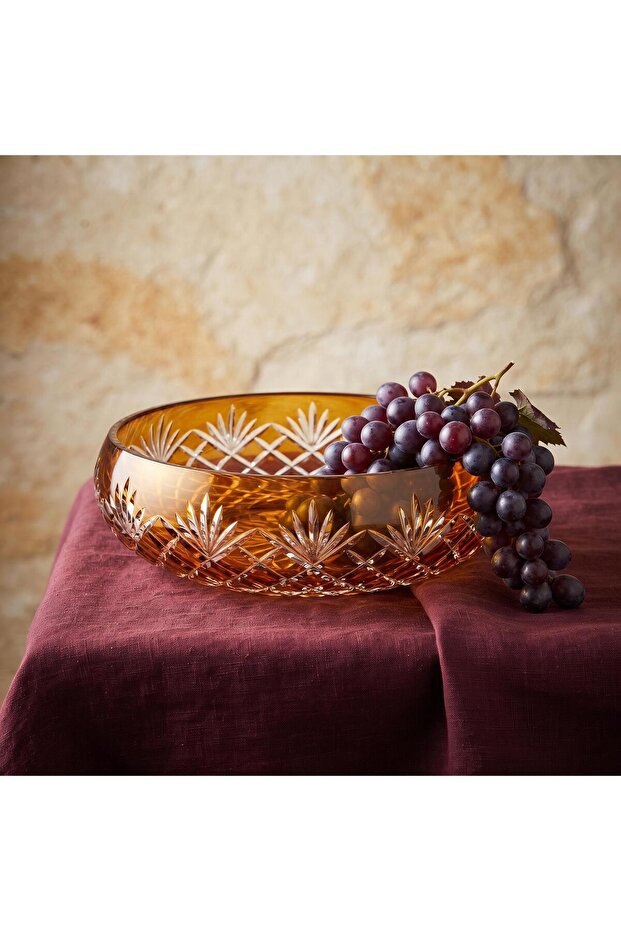 Crystal Decor Handcrafted Water Lily Glass Bowl - Presentation Bowl - 28cm