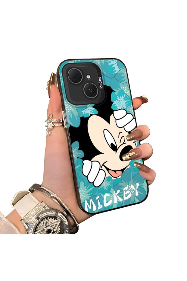 Tecno Spark 40C Compatible Silicone Edge Hard Back Case Mickey Pattern Couple Phone Case
