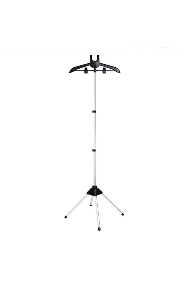Foldable Garment & Clothes Drying Rack,Adjustable Height,Handheld Hanging Ironing Machine Hanger Steam Ironing Machine Accessories Bracket (Black)