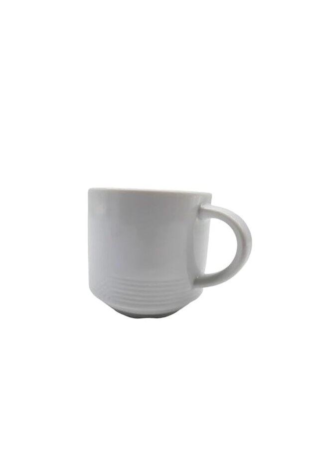 Royal Porcelain Coffee Cup Stackable 0.25 L – White Ware – Space-Saving Stackable Coffee Cup for Daily Use