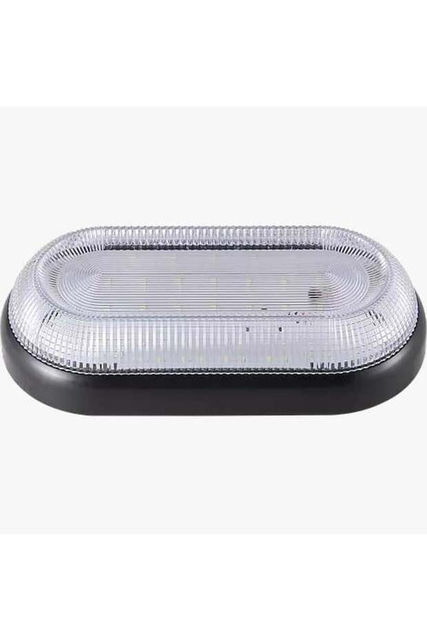 Wall light unit, black body, 30 watts, oval