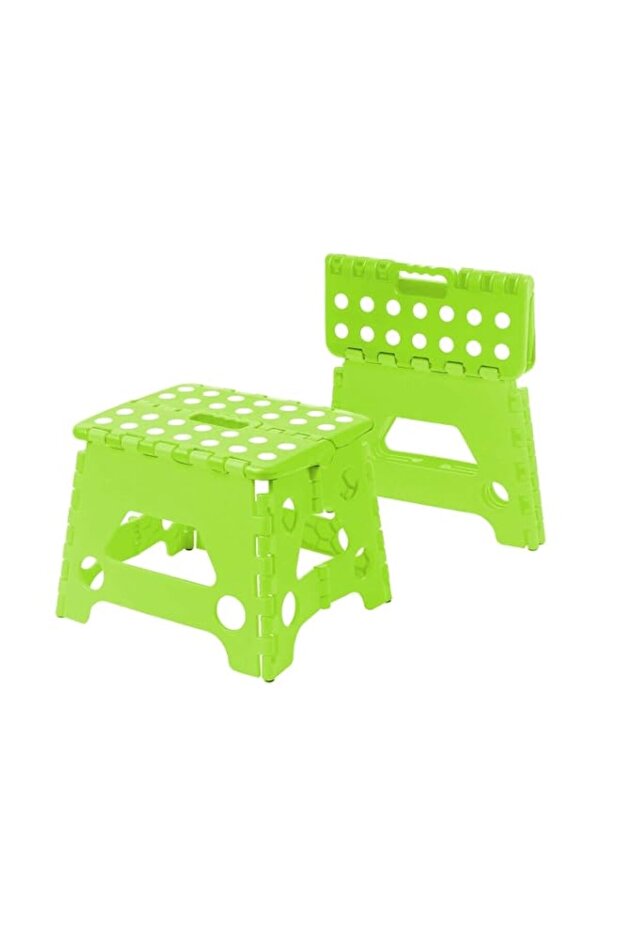 Multi Purpose Folding Step Stool kids Home Kitchen Easy Storage - Pack of 1 (Light Green)