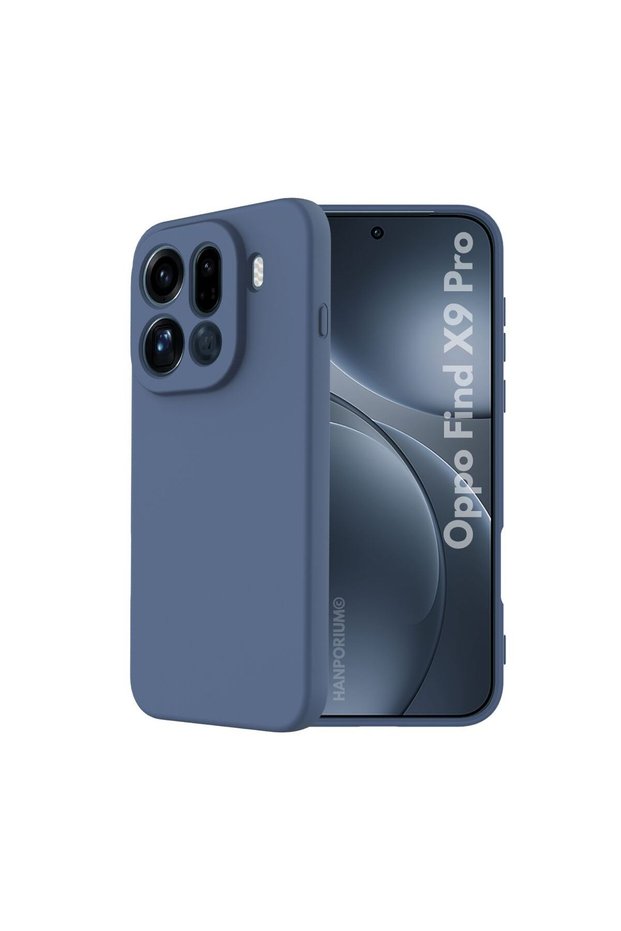 Oppo Find X9 Pro Compatible Silicone Case Pastel Color Tone Flexible Cover with Camera Protection Navy Blue
