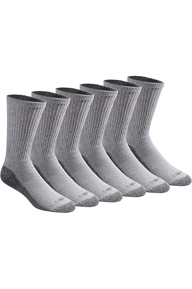 جوارب دراي تيك اسينشال للرجال للتحكم في الرطوبة متوفرة بمقاس ميديوم - 2 اكس لارج M-XXL (6، 12 زوج) م