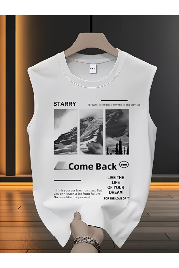 Men's oversized crew neck sleeveless t-shirt - longline